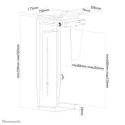 Neomounts by Newstar NM-CPU100BLACK Under-Desk CPU Holder Mounting Accessory NeoMounts