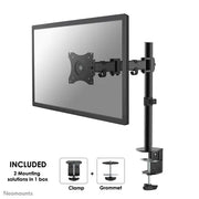 Neomounts 10" - 27" Monitor Arm Desk Mount | NM-D135BLACK Monitor Arm Desk Mount NeoMounts