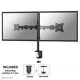 Neomounts 10"-27" Dual LCD Desk Mount | NM-D135DBLACK