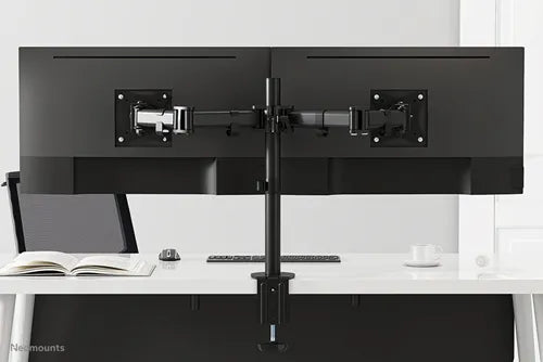 Neomounts 10"-27" Dual LCD Desk Mount | NM-D135DBLACK Monitor Arm Desk Mount NeoMounts