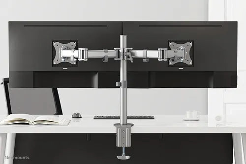 NeoMounts NM-D135DSILVER Monitor Arm Desk Mount - For Two 10-27" Screen Monitor Arm Desk Mount NeoMounts