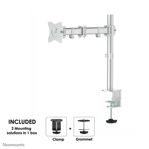 NeoMounts NM-D135SILVER Monitor Arm Desk Mount - For 10-30" Screen Monitor Arm Desk Mount NeoMounts