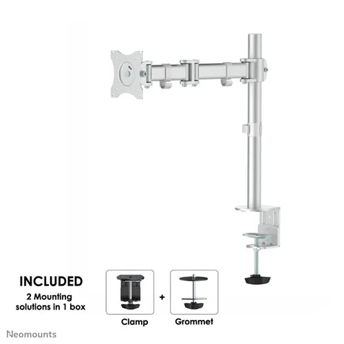 NeoMounts NM-D135SILVER Monitor Arm Desk Mount - For 10-30" Screen