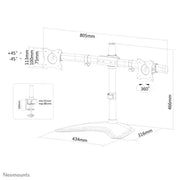 Neomounts 10" - 27" Monitor Arm Desk Mount | NM-D335DBLACK Monitor Arm Desk Mount NeoMounts