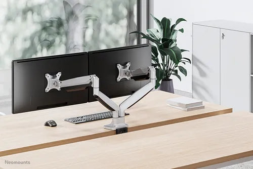 NeoMounts 10"-32" Dual Monitor Arm Desk Mount | NM-D750DSILVER Monitor Arm Desk Mount NeoMounts
