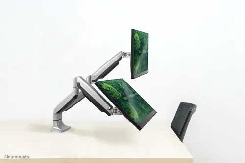 NeoMounts NM-D750DSILVER Monitor Arm Desk Mount - For Two 10-32" Monitor Screens