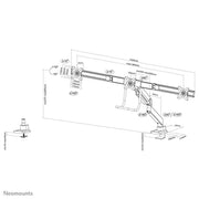 Neomounts 17"-27" Dual Monitor Arm Desk Mount | NM-D775DX3BLACK Monitor Arm Desk Mount NeoMounts
