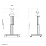 NeoMounts NM-HUB2LIFTBLACK Motorised Floor Stand - For 50" Floor Stand NeoMounts