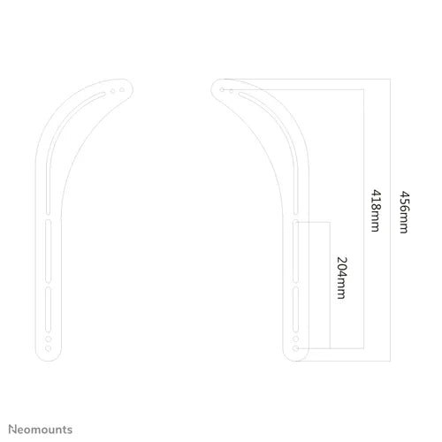 NeoMounts NM-USP100BLACK Soundbar Wall Mount Wall Mount Bracket NeoMounts