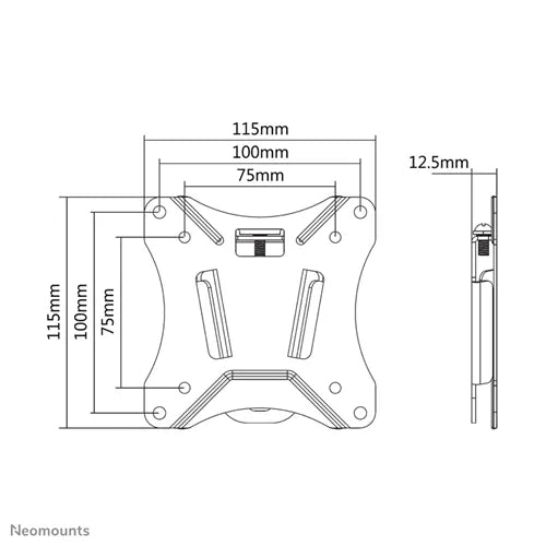 Neomounts 10" - 30" Ultra Thin Wall Mount Bracket | NM-W25BLACK Wall Mount Bracket NeoMounts