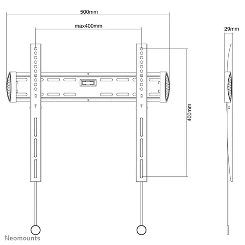 Neomounts 32" - 55" Screen Ultra Thin Wall Mount Bracket | NM-W340BLACK Wall Mount Bracket NeoMounts