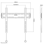 Neomounts 32" - 55" Screen Ultra Thin Wall Mount Bracket | NM-W340BLACK Wall Mount Bracket NeoMounts