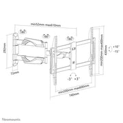 NeoMounts 32"- 60" Full Motion TV Wall Mount | NM-W460BLACK Wall Mount Bracket NeoMounts