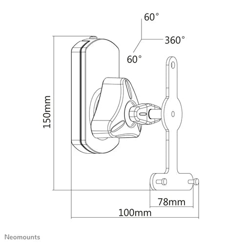 Neomounts NM-WS130WHITE Sonos Play1 & Play3 Wall Mount Bracket Wall Mount Bracket NeoMounts