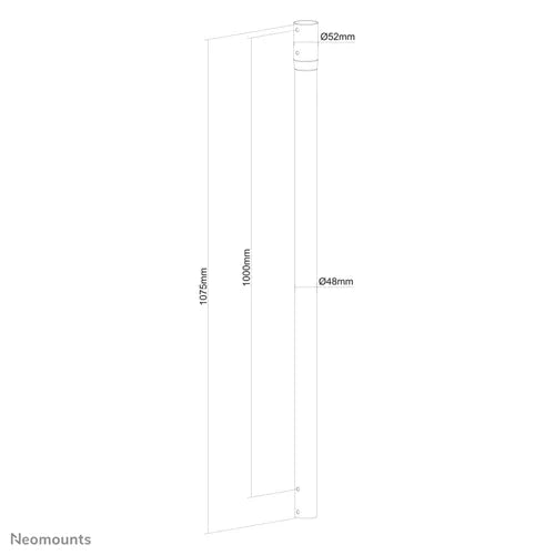 NeoMounts NS-EP100BLACK Extension Pole Ceiling Mount Ceiling Mount Bracket NeoMounts