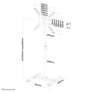 Neomounts 10" - 55" Monitor/TV Floor Stand | NS-FS100BLACK Floor Stand NeoMounts