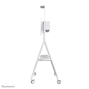 NeoMounts NS-M1500WHITE Rolling Floor Stand - For 32-65" Screen Mobile Trolley NeoMounts