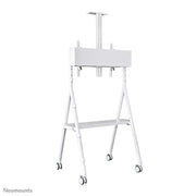 NeoMounts NS-M1500WHITE Rolling Floor Stand - For 32-65" Screen Mobile Trolley NeoMounts
