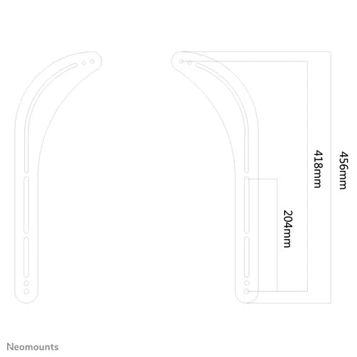 NeoMounts NS-SB100 Soundbar Wall Mount Wall Mount Bracket NeoMounts