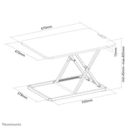 Neomounts NS-WS050BLACK Sit-Stand Workstation - Black Table Stand NeoMounts