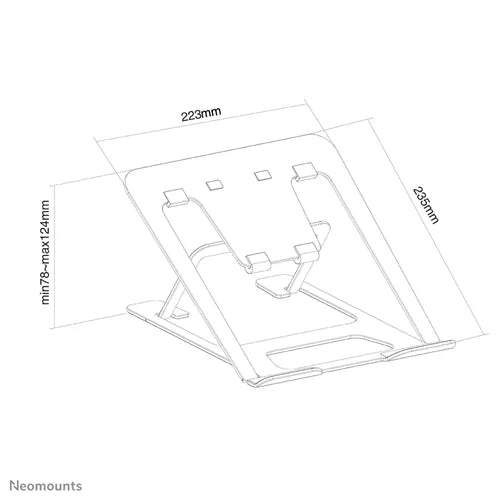 NeoMounts NSLS085SILVER Foldable Laptop Stand