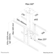 NeoMounts PLASMA-C100D Monitor Ceiling Mount - For 37"-75" Screen Ceiling Mount Bracket NeoMounts