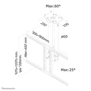 NeoMounts PLASMA-C100 Monitor Ceiling Mount - For 37"-65" Screen Ceiling Mount Bracket NeoMounts