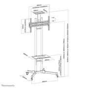Neomounts 32" - 70" Mobile Monitor/TV Floor Stand/Trolley | PLASMA-M1700E Mobile Trolley NeoMounts