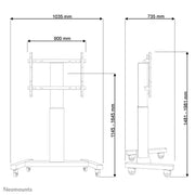 Neomounts 42"- 100" Motorised Display Trolley | PLASMA-M2250BLACK Motorised Trolley NeoMounts