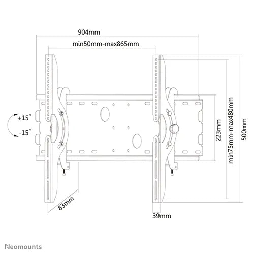 Neomounts 37" - 85" Screen Wall Mount Bracket | PLASMA-W200 Wall Mount Bracket NeoMounts