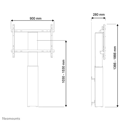 Neomounts PLASMA-W2250BLACK 42"-100" Screen Wall Mount Bracket Wall Mount Bracket NeoMounts