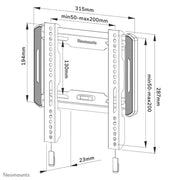 Neomounts 24" - 55" Screen Ultra Thin Wall Mount Bracket | WL30-550BL12 Wall Mount Bracket NeoMounts
