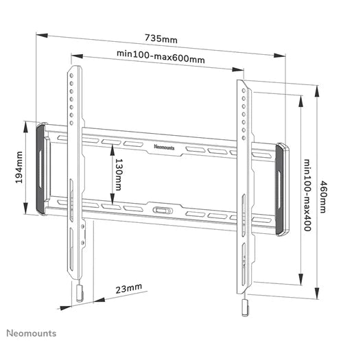Neomounts 40" - 75" Screen Wall Mount Bracket | WL30-550BL16 Wall Mount Bracket NeoMounts