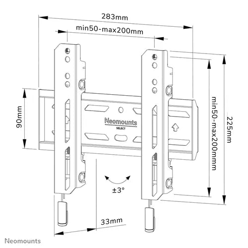 Neomounts 24" - 55" Select Screen Wall Mount Bracket | WL30S-850BL12 Wall Mount Bracket NeoMounts