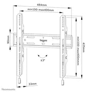 Neomounts 32" - 75" Select Screen Wall Mount Bracket | WL30S-850BL14 Wall Mount Bracket NeoMounts