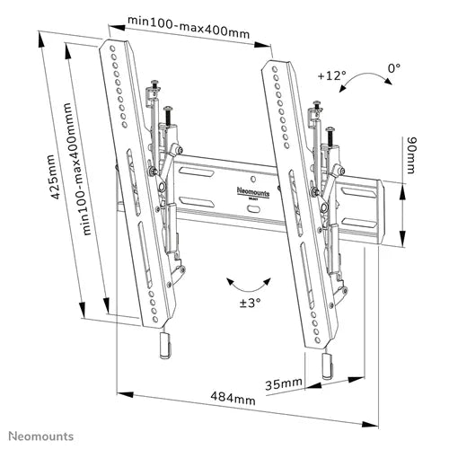 Neomounts WL35S-850BL14 32-65" Screen Wall Mount Bracket