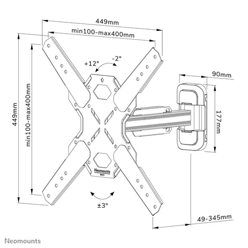 Neomounts 32" - 65" Select Screen Wall Mount Bracket | WL40S-840BL14 Wall Mount Bracket NeoMounts