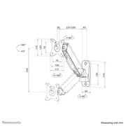NeoMounts WL70-440BL11 TV/Monitor Wall Mount | For 17-32" Screens Wall Mount Bracket NeoMounts