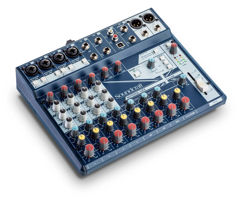 Soundcraft Notepad-12FX Small-format Analog Mixing Console with USB I/O and Lexicon Effects Audio Mixer Soundcraft