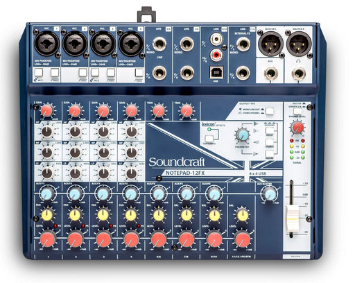 Soundcraft Notepad-12FX Small-format Analog Mixing Console with USB I/O and Lexicon Effects Audio Mixer Soundcraft