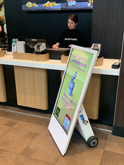 Moove SMB43HD8-CW – 43" White Outdoor Digital Battery A-Board | 700 cd/m² Freestanding Digital Signage Display ScreenMoove