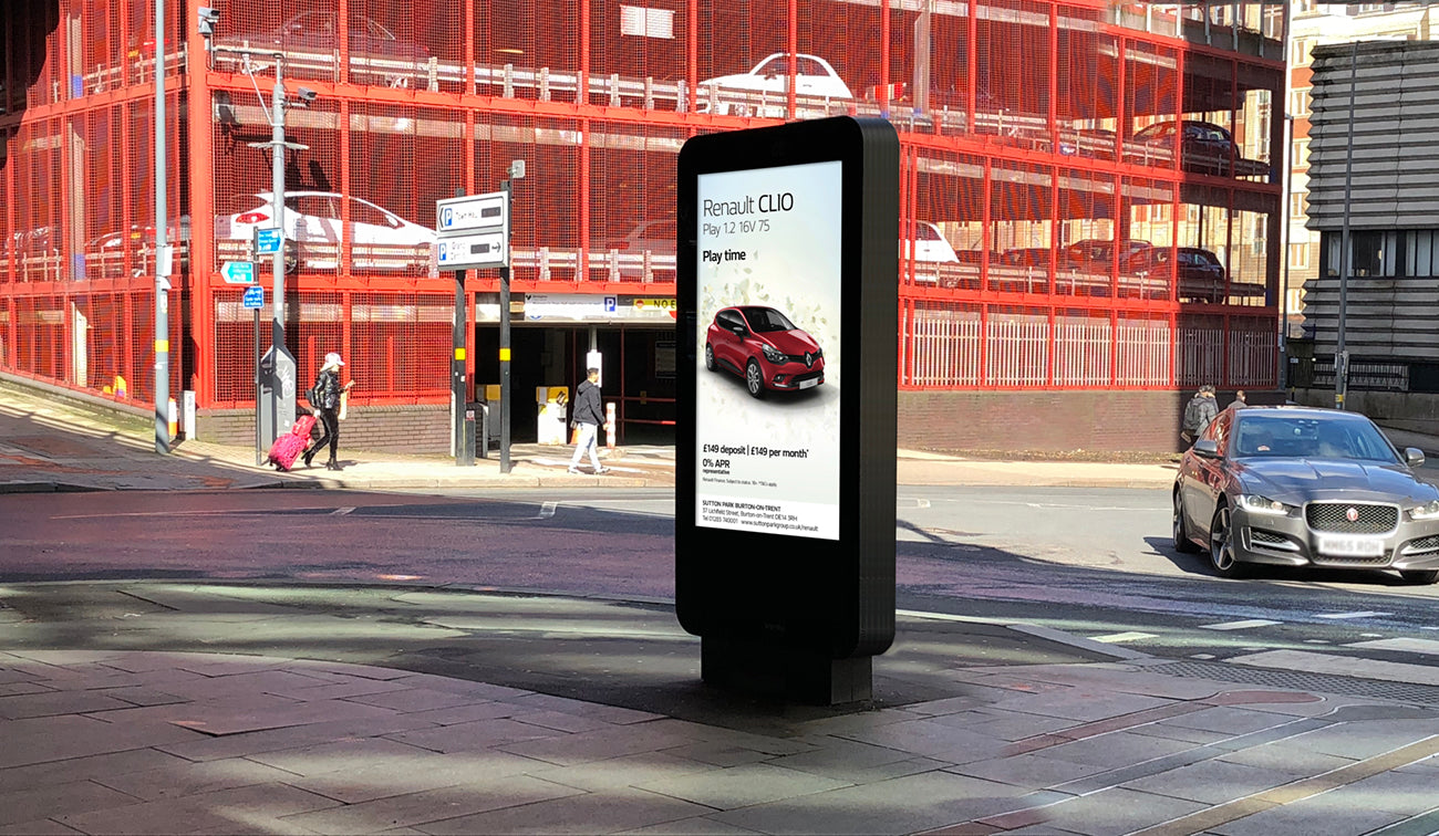 Moove 43" Freestanding PCAP Outdoor Touch Screen Poster | SMB43E4-T2 Freestanding Digital Signage Display ScreenMoove