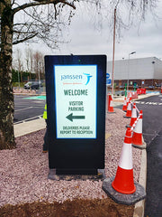 Moove 43" Freestanding PCAP Outdoor Touch Screen Poster | SMB43E4-T2