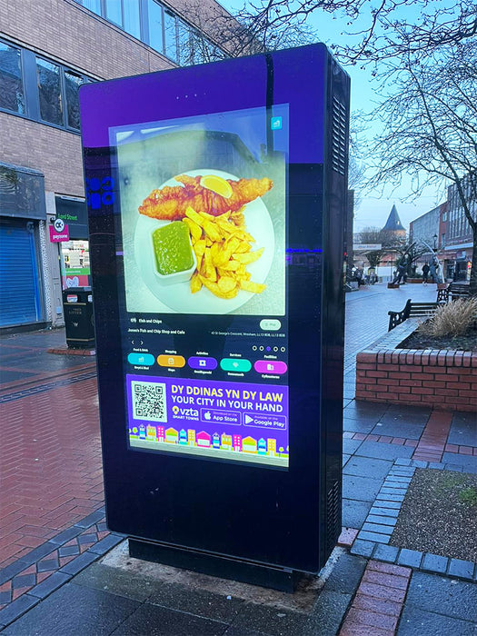 Moove OT65F-T2 – 65" Freestanding PCAP Outdoor Touch Screen Poster Outdoor Digital Advertising Display ScreenMoove