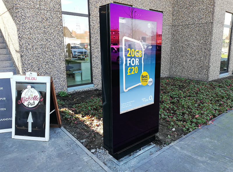 Moove OT65F-T2 – 65" Freestanding PCAP Outdoor Touch Screen Poster Outdoor Digital Advertising Display ScreenMoove