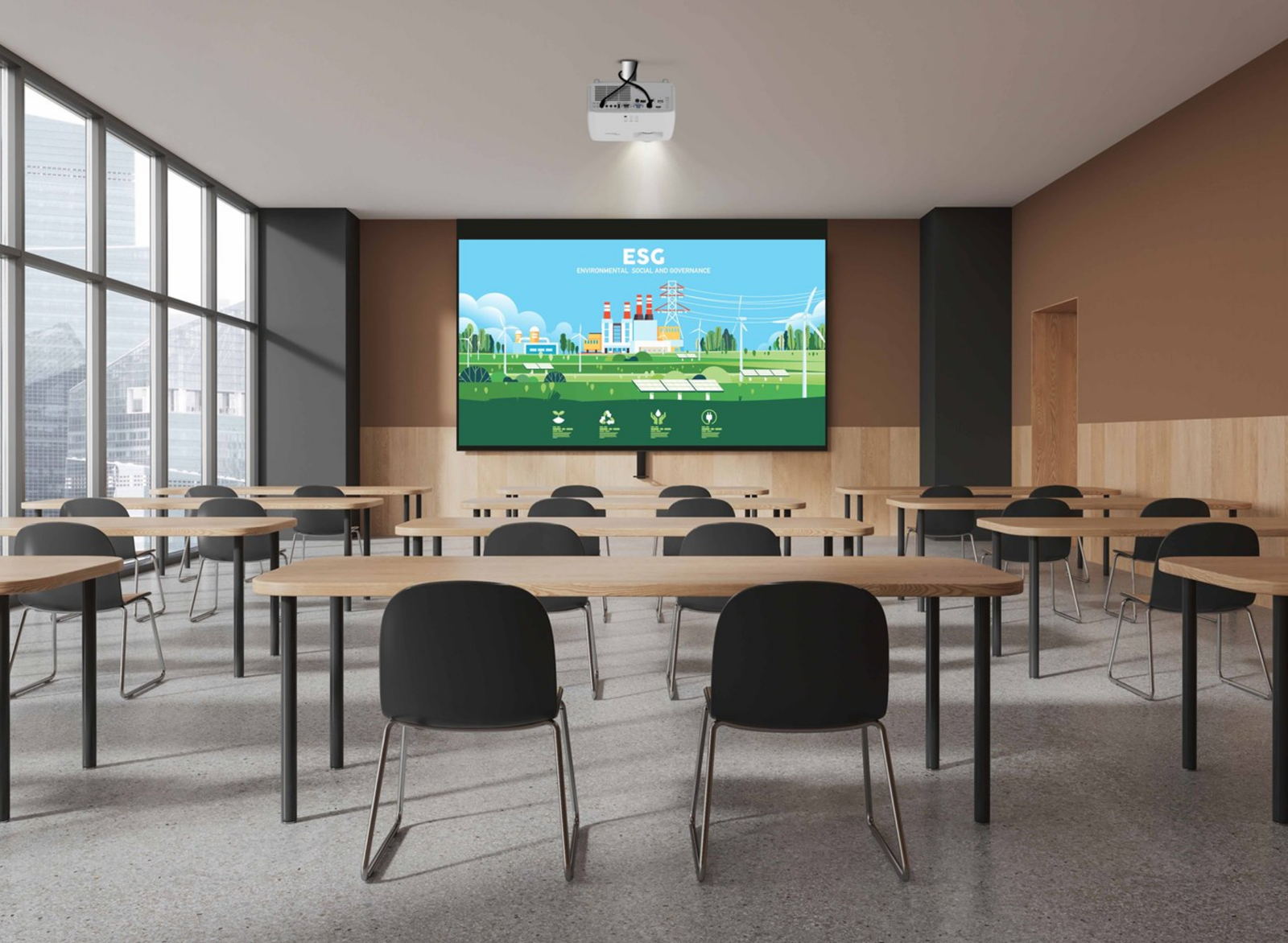 Optoma ZH401e Compact High Brightness Full HD Laser Projector - 4600 Lumens Projector Optoma