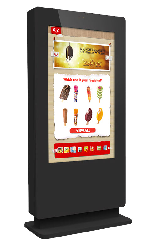 Moove 75" Freestanding PCAP Outdoor Touch Screen Poster Freestanding Digital Signage Display DigitalSignage