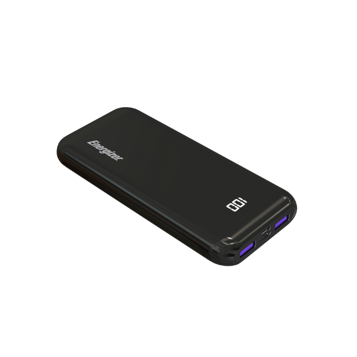 Energizer Power Bank, Lithium Polymer (LiPo), 10000mAh, Black | UE10011PQ