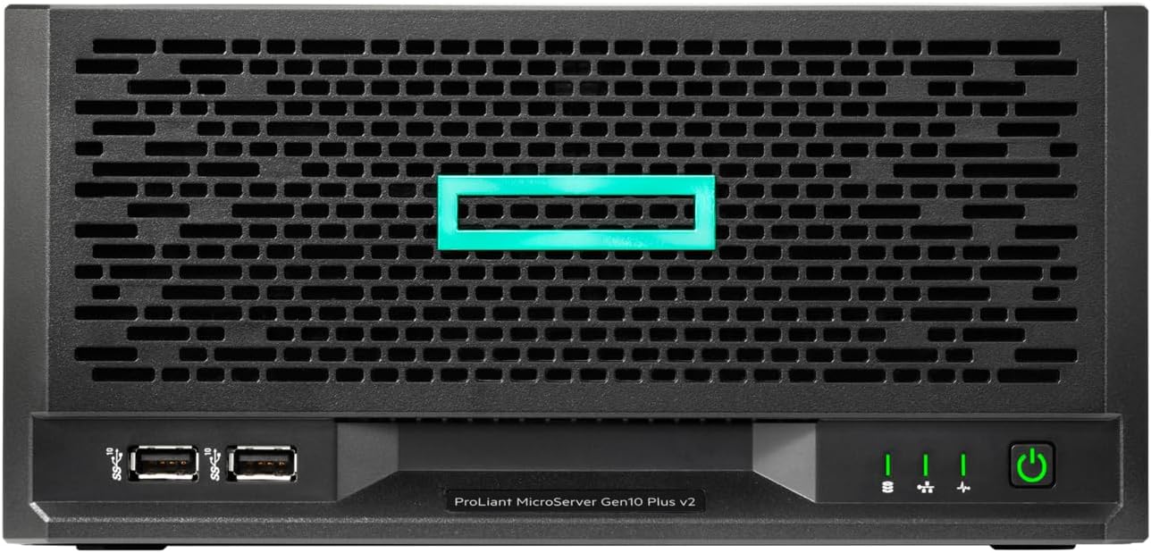 HPE ProLiant MicroServer Gen10+ v2 Ultra Micro Tower Intel® Xeon® 2.8 GHz 16 GB DDR4-SDRAM 180 W Server | P54649-421