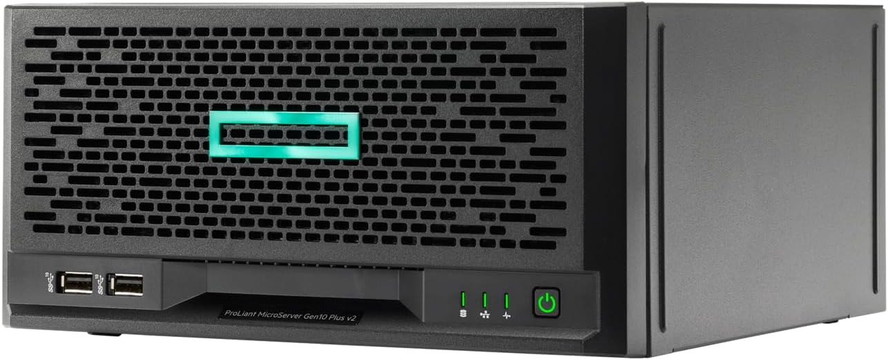 HPE ProLiant MicroServer Gen10+ v2 Ultra Micro Tower Intel® Xeon® 2.8 GHz 16 GB DDR4-SDRAM 180 W Server | P54649-421